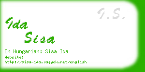 ida sisa business card